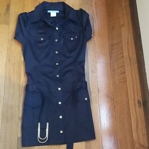Black button up dress